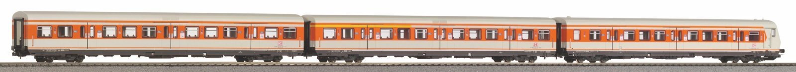 3-Piece Set x-Car S-Bahn + Cab Car DB AG V, HO, PIKO 58226