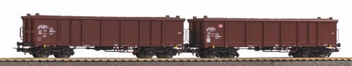 2 pc. Eaos Gondola set with wood loads DB AG VI, HO, PIKO 58235