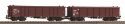 2 pc. Eaos Gondola set with wood loads DB AG VI, HO, PIKO 58235