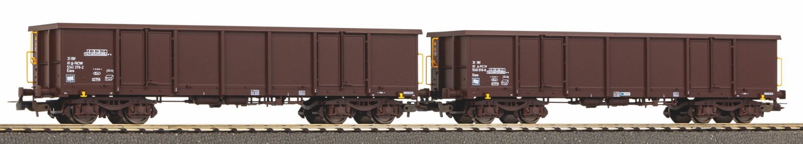 2 pc. Eaos Gondola set with sand loads ÖBB VI, HO, PIKO 58237