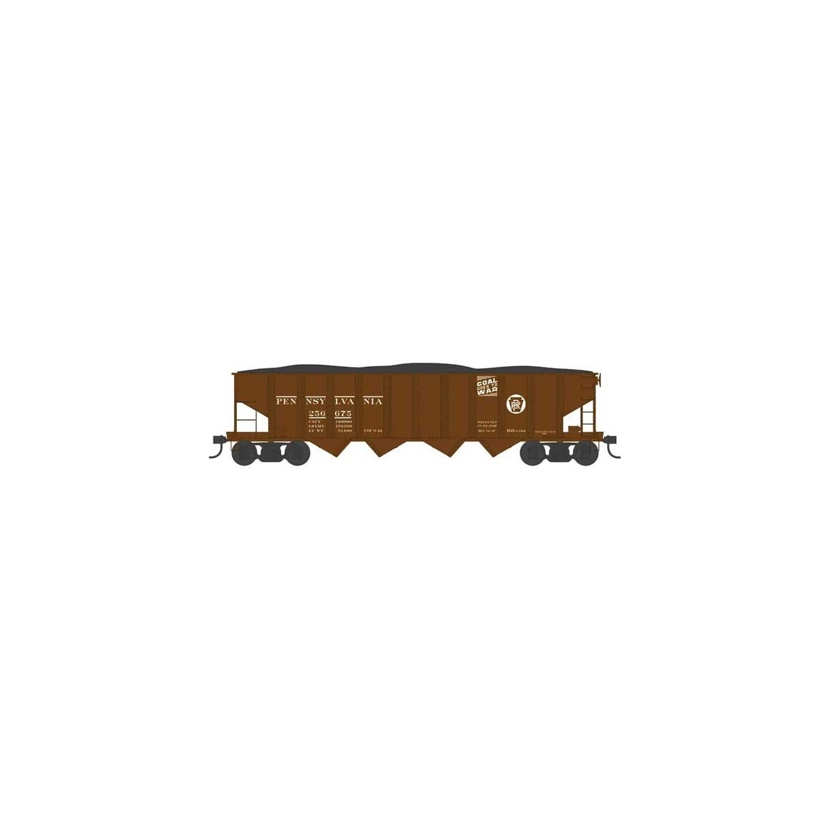 Class H21a 4-Bay Hopper - Ready to Run - Pennsylvania Railroad - H0 - Walthers 6-43031