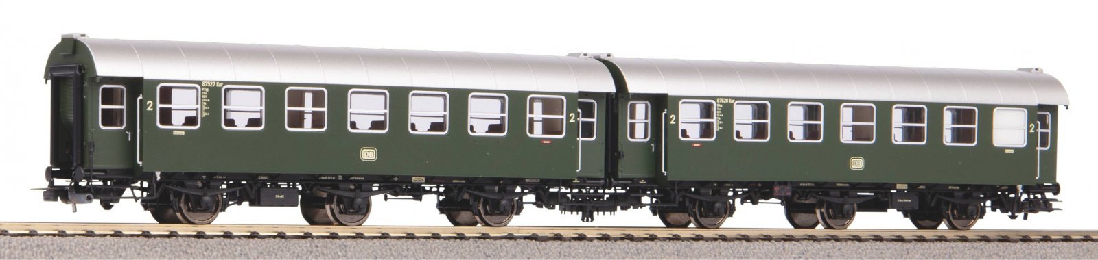 2 pc. B3yg + B3yg Rebuilt car set DB III, HO, PIKO 58241