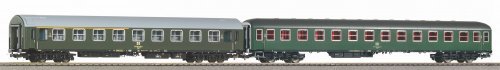 2 pc. D 244 Passenger car set Brest Köln 1 DR IV, HO, PIKO 58244