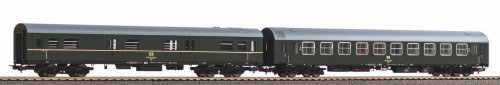 2 pc. D 244 Passenger car set Brest Köln 3 DR IV, HO, PIKO 58246