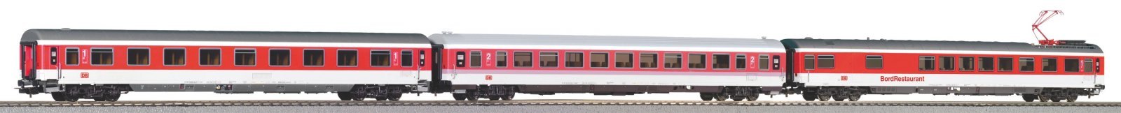 3 pc. IC 602 Passenger car set Gorch Fock 1 DB AG V, HO, PIKO 58248