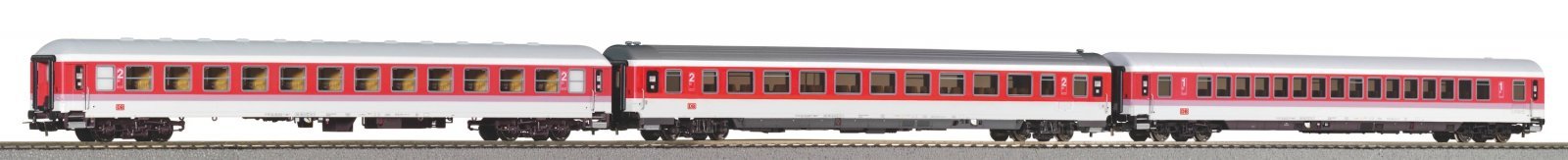 3 pc. IC 602 Passenger car set Gorch Fock 2 DB AG V, HO, PIKO 58249
