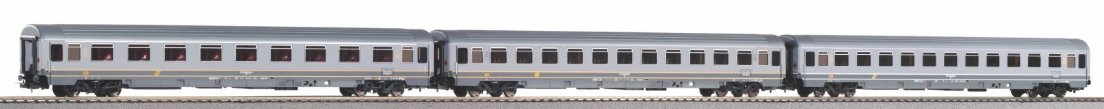 3 pc. Eurofima Passenger car set Bigrigio FS V, HO, PIKO 58251
