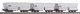 3 pc. Falns Hopper car set GATX VI, HO, PIKO 58254