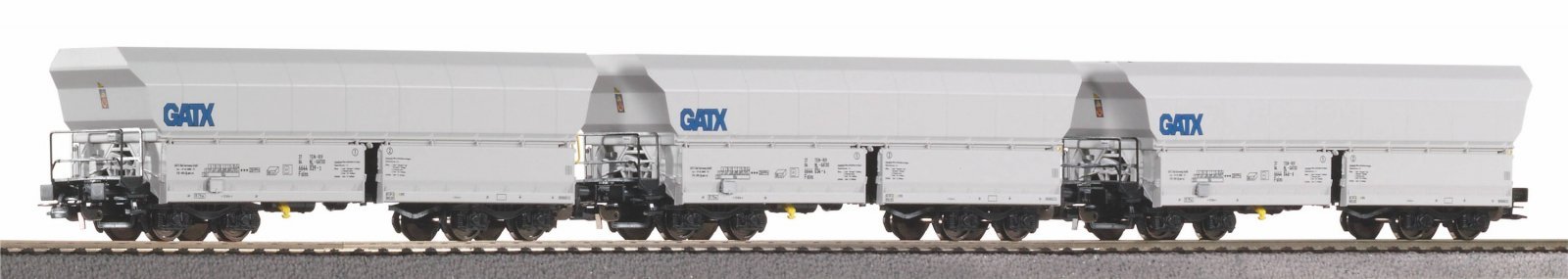 3 pc. Falns Hopper car set GATX VI, HO, PIKO 58254