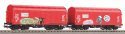 2 pc. Tarp car set w/graffiti Caib NS V, HO, PIKO 58257