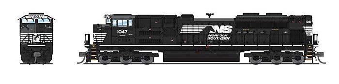 EMD SD70ACe - Sound and DCC - Paragon4(TM) -- Norfolk Southern 1055 (black, white Horse Head Logo), N, Broadway Limited Imports 