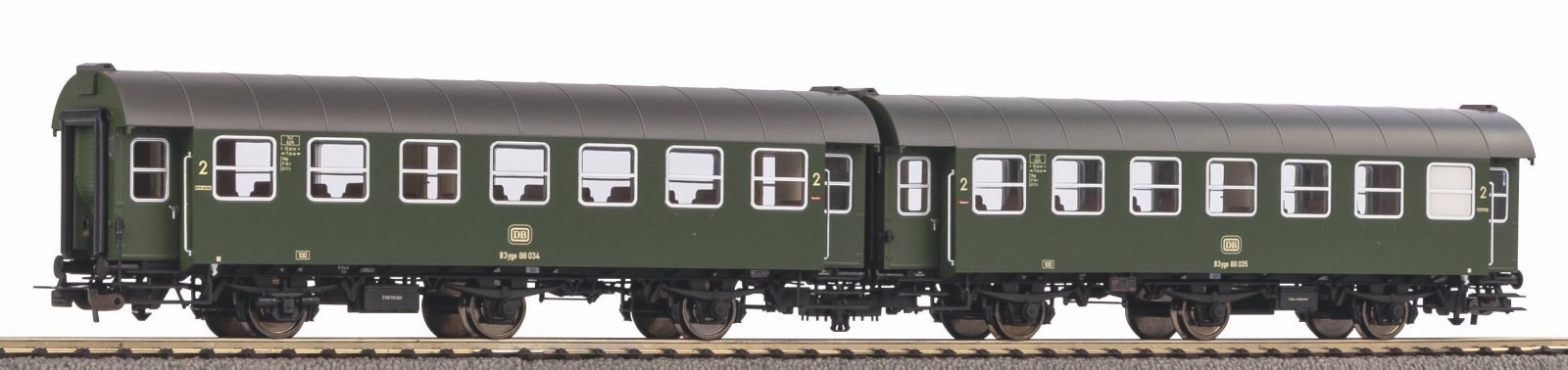 2-Piece Set Rebuilt Car B3yg + B3yg DB IV, HO, PIKO 58266