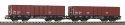 2-Piece Set open Freight Car 401zk PKP VI, HO, PIKO 58272
