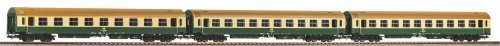 3-pk Pass set, beige-green, 2 x 2nd Cl. + 1 x 1st Cl. DR IV, HO, PIKO 58278