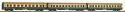 3-pk Pass set, beige-green, 2 x 2nd Cl. + 1 x 1st Cl. DR IV, HO, PIKO 58278