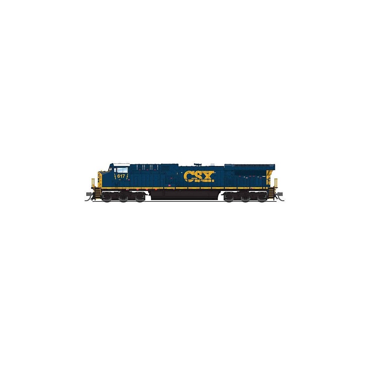 GE AC6000CW - Sound & DCC - Paragon4(TM) -- CSX 617 (YN3, blue, yellow), N, Broadway Limited Imports 8574
