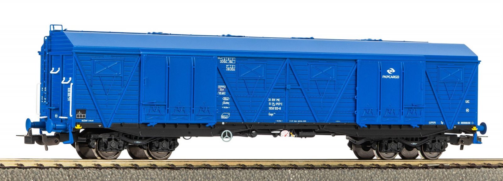 4-axle covered Freight Car 401Ka PKP VI, HO, PIKO 58476