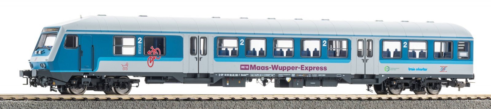 Commuter Cab Car Wittenberg 2 Class Maas-Wupper-Express GFF VI, HO, PIKO 58528