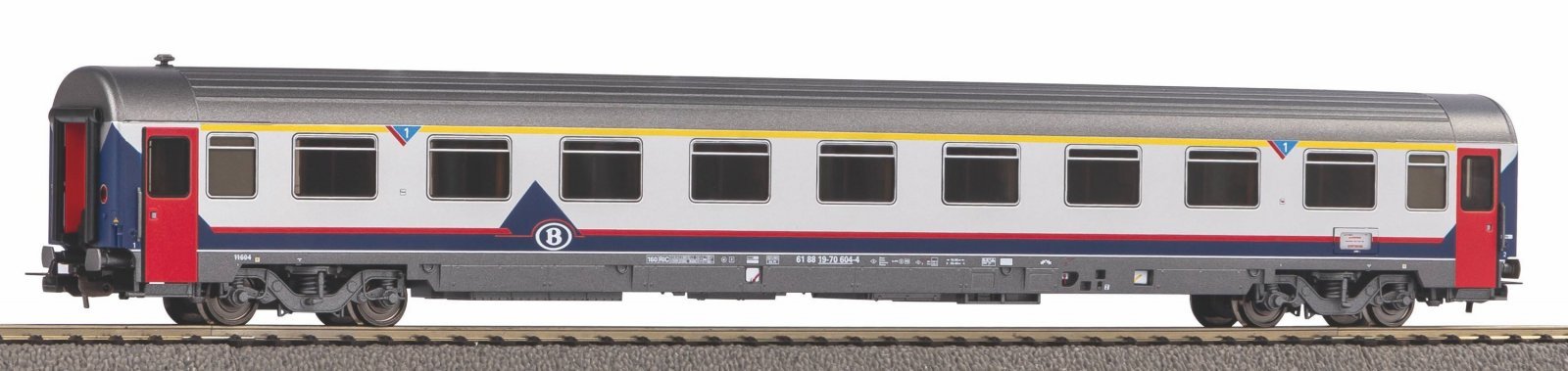 Eurofima 1st Cl. Passenger car SNCB V, HO, PIKO 58541