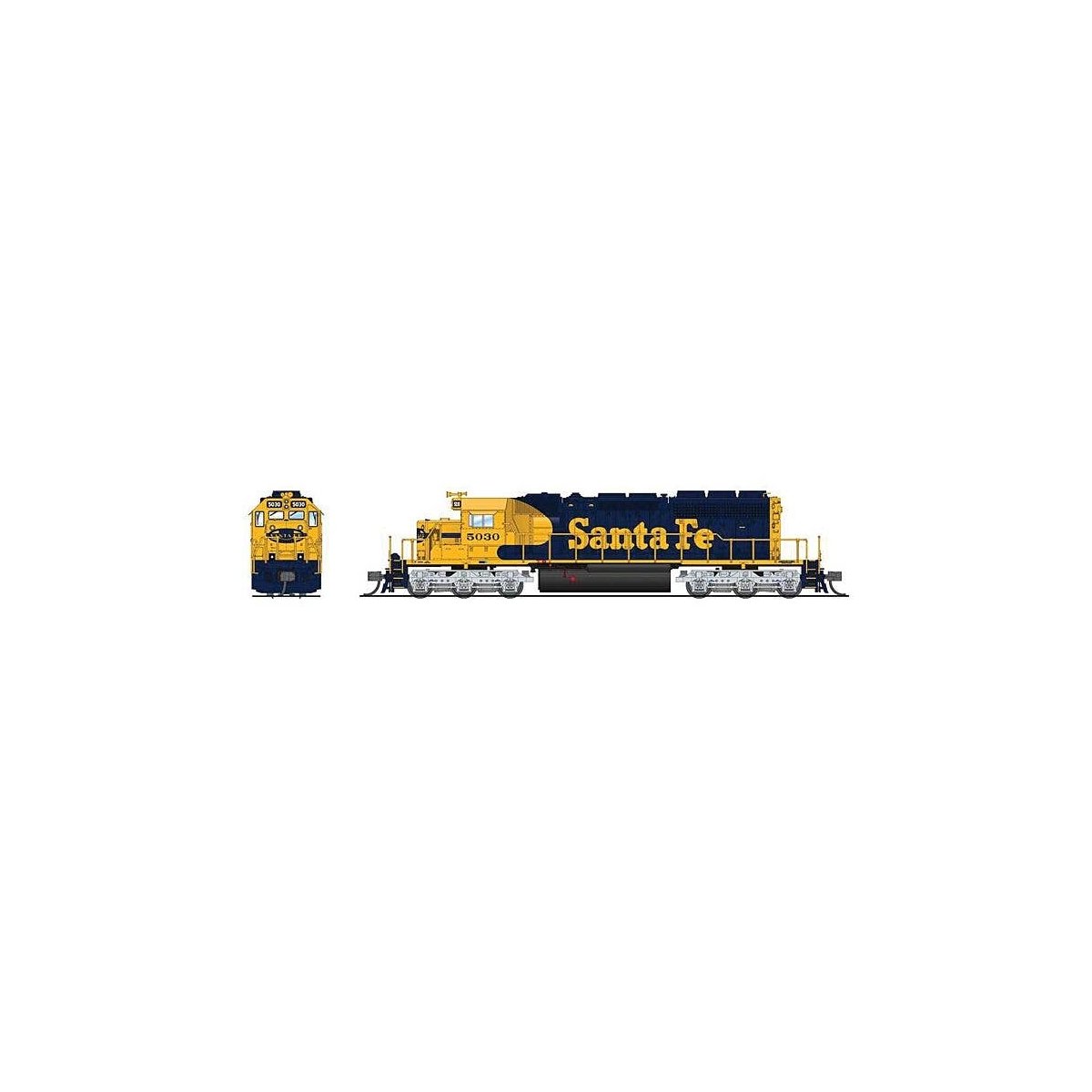 EMD SD40-2 Low-Nose - Sound and DCC - Paragon4(TM) -- Santa Fe 5056 (Warbonnet, blue, yellow), N, Broadway Limited Imports 7951