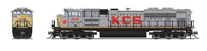 EMD SD70ACe - Sound and DCC - Paragon4(TM) -- Kansas City Southern 4021 (As-Delivered, gray, red, yellow), N, Broadway Limited I