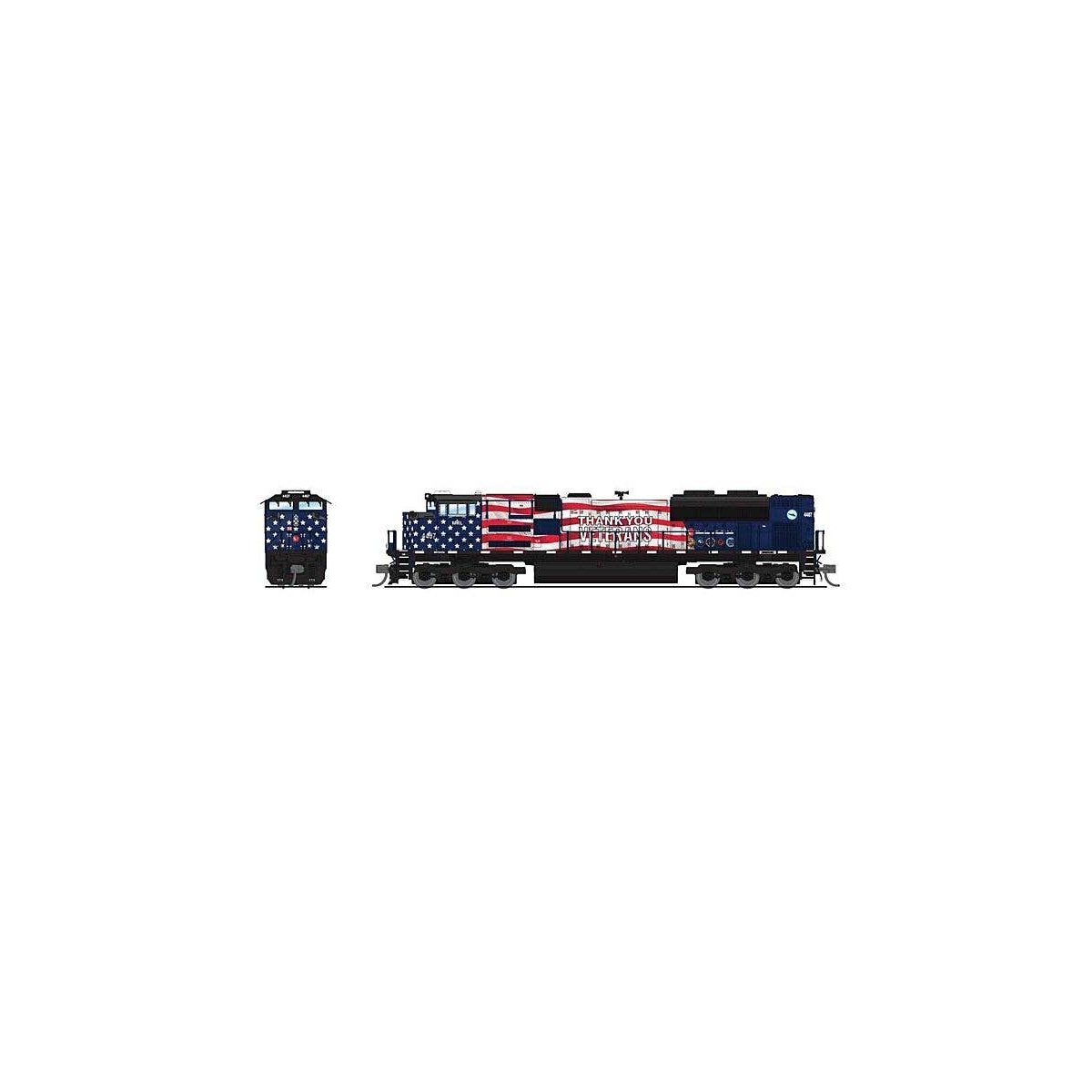 EMD SD70ACe - Sound and DCC - Paragon4(TM) -- Montana Rail Link 4407 (Veterans Tribute, blue, white, red), N, Broadway Limited I