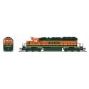 EMD SD40-2 Low-Nose - Sound and DCC - Paragon4(TM) -- BNSF Railway 6375 (H1, green, orange, yellow), N, Broadway Limited Imports
