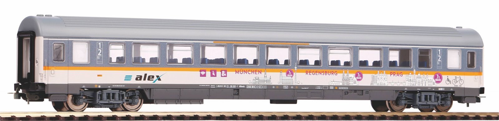 Passenger car 1./2. Class Alex era VI, HO, PIKO 58676