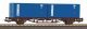 Container Flat Car FS IV 2x20" Container, HO, PIKO 58755