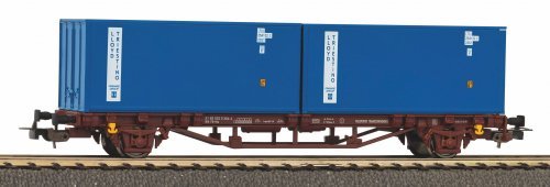 Container Flat Car FS IV 2x20" Container, HO, PIKO 58755