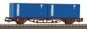 Container Flat Car FS IV 2x20" Container, HO, PIKO 58755