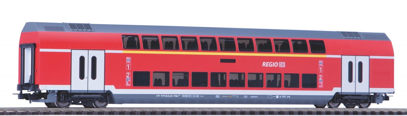 Bi-Level Coach 1./2. Class DB Regio VI, HO, PIKO 58804