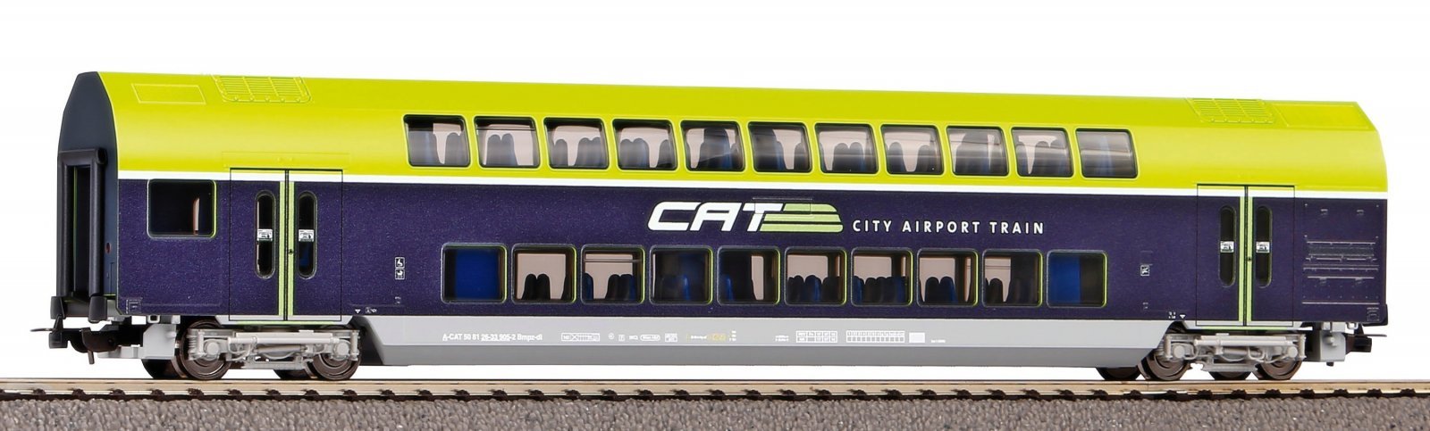 Bi-Level Car 2. Cl. CAT ÖBB VI, HO, PIKO 58811