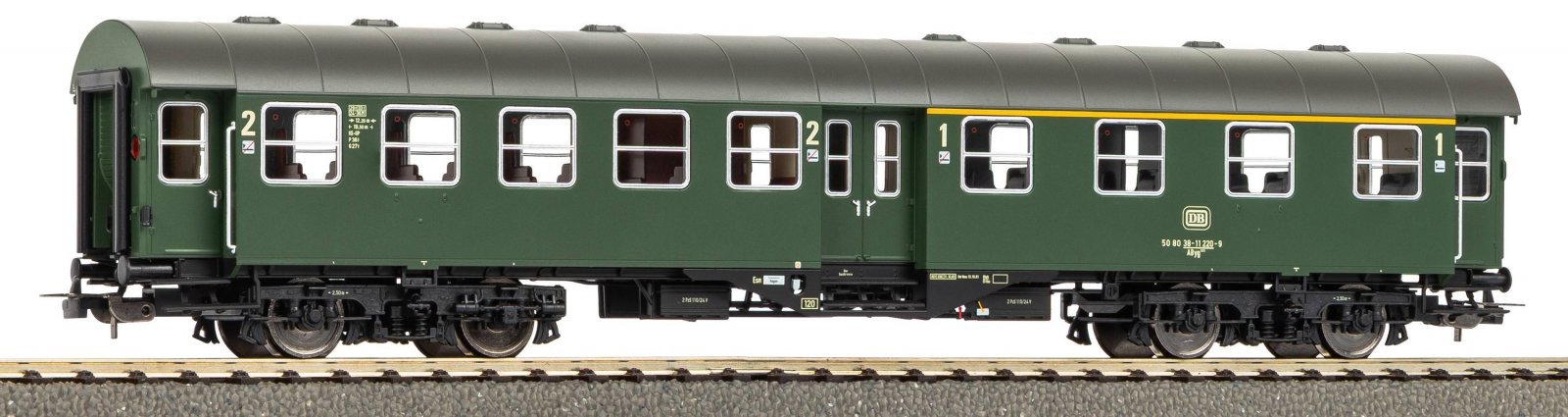 Rebuilt Car 1./2. Class AB4yg DB IV, HO, PIKO 58860