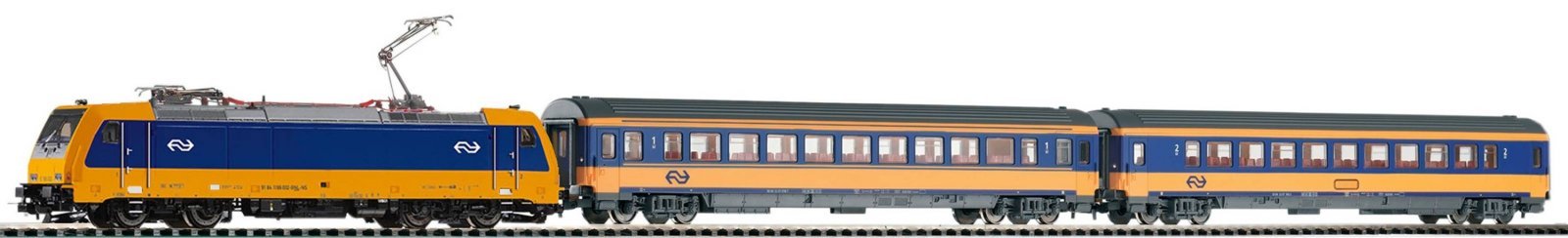 PIKO SmartControlwlan Set Passenger Train BR 185 NS Intercity with 2 Passenger Car, HO, PIKO 59016