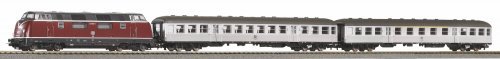 PIKO SmartControlwlan Set with Track with Roadbed DB IV Passenger Train, HO, PIKO 59018
