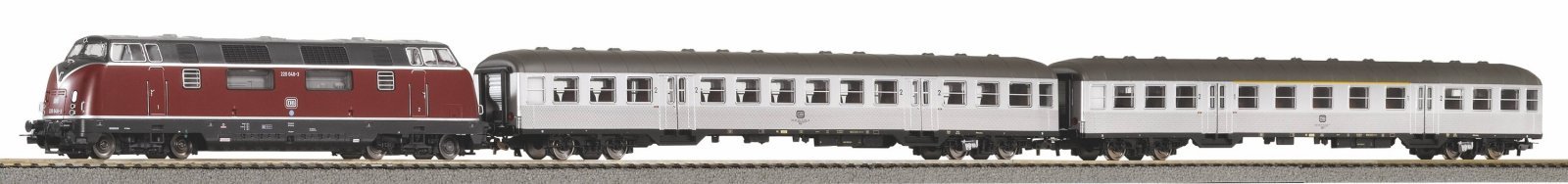 PIKO SmartControlwlan Set with Track with Roadbed DB IV Passenger Train, HO, PIKO 59018