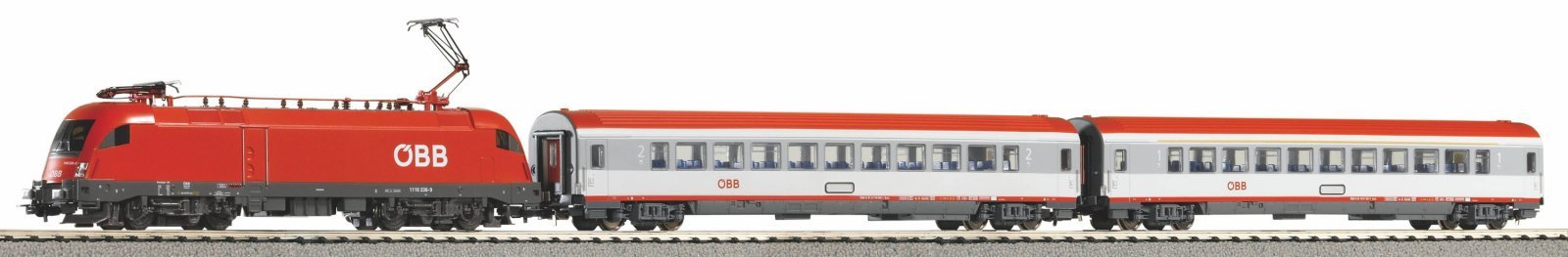 PIKO SmartControlwlan Set with Track with Roadbed ÖBB V Passenger Train, HO, PIKO 59104