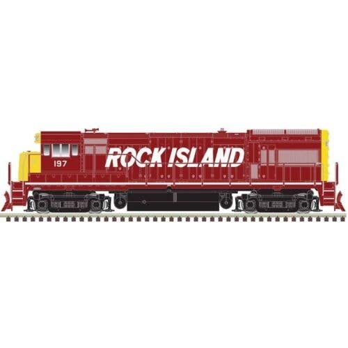 GE U33/36B - Sound and DCC - Master(R) Gold -- Rock Island 193 (maroon, yellow, white Billboard Lettering), N, Atlas Model Railr