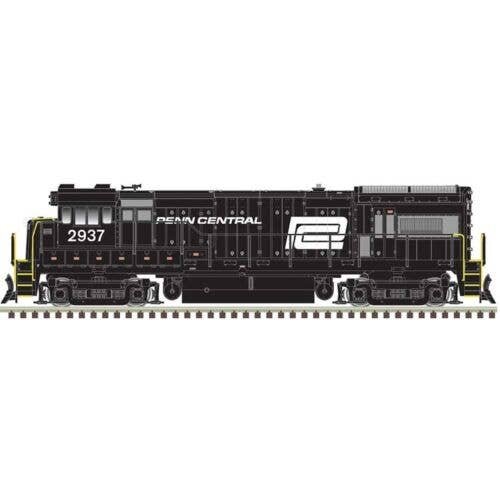 GE U33/36B - Sound and DCC - Master(R) Gold -- Penn Central 2916 (black, white), N, Atlas Model Railroad Co. 40005925