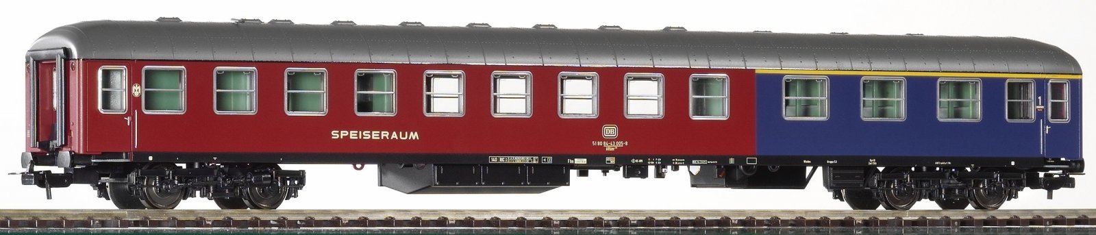 UIC-X Expr.Coach/Buffet ARm216 DBIV Red/Blue, HO, PIKO 59625