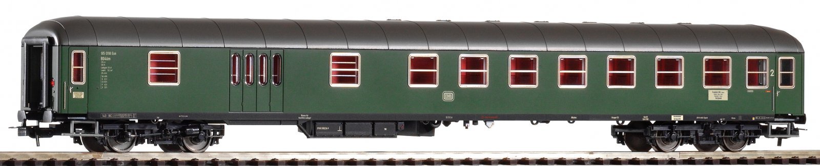 UIC-X Combine 2. Cl. BDms272 DB III Green, HO, PIKO 59641