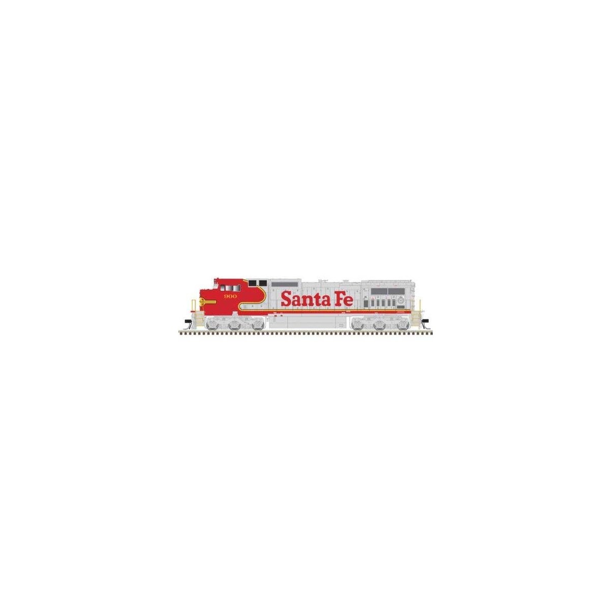 GE Dash 8-40CW - Sound and DCC - Master(R) Gold -- Santa Fe 900 (Warbonnet, red, silver), N, Atlas Model Railroad Co. 40005859