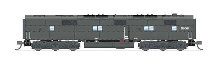 EMD E7B - Sound & DCC - Paragon4(TM) -- Southern Pacific 5917 (gray, red), N, Broadway Limited Imports 8777