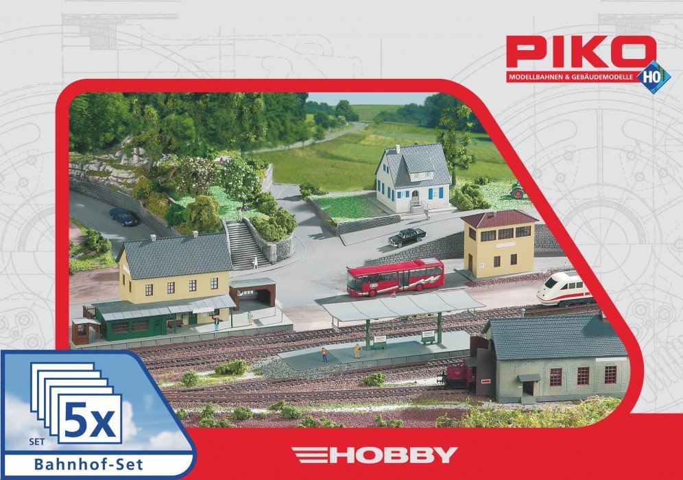 Bahnhof-Set, HO, PIKO 61923