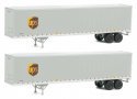 53′ Stoughton Trailer 2-Pack - Assembled, HO Scale, Walthers SceneMaster 2459