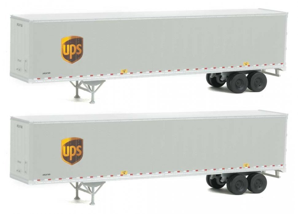 53′ Stoughton Trailer 2-Pack - Assembled, HO Scale, Walthers SceneMaster 2459