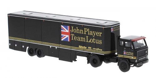 1972 Volvo F89 Tractor with Racing Trailer - Assembled, HO Scale, Brekina Automodelle 85681