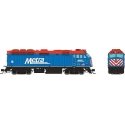 EMD F40PHM-2 - ESU LokSound V5 Sound and DCC -- Metra 213 Village of Franklin Park (blue, red, black, white), N, Rapido Trains I