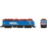 EMD F40PHM-2 - ESU LokSound V5 Sound and DCC -- Metra 213 Village of Franklin Park (blue, red, black, white), N, Rapido Trains I